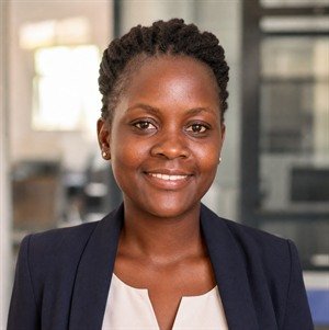 Fictional Ugandan customer portrait representing Grace Akello